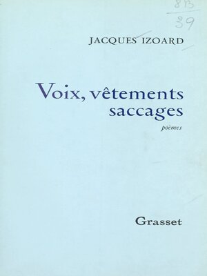 cover image of Voix, vêtements, saccages